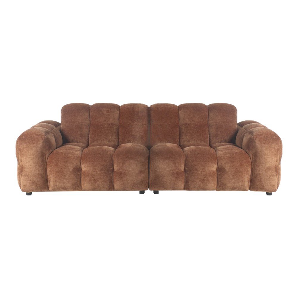 Barna bársony kanapé 264 cm Hackman – Dutchbone