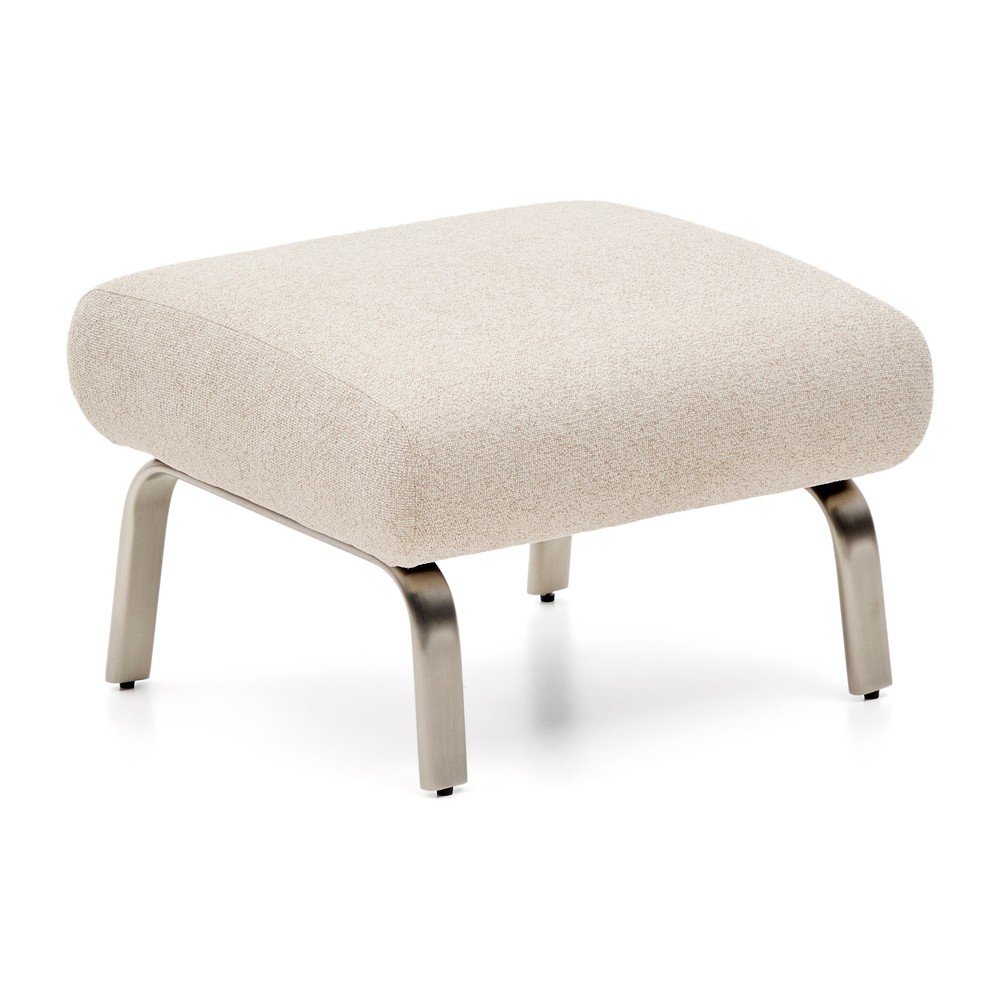 Bézs zsenília lábtartó Amsen – Kave Home