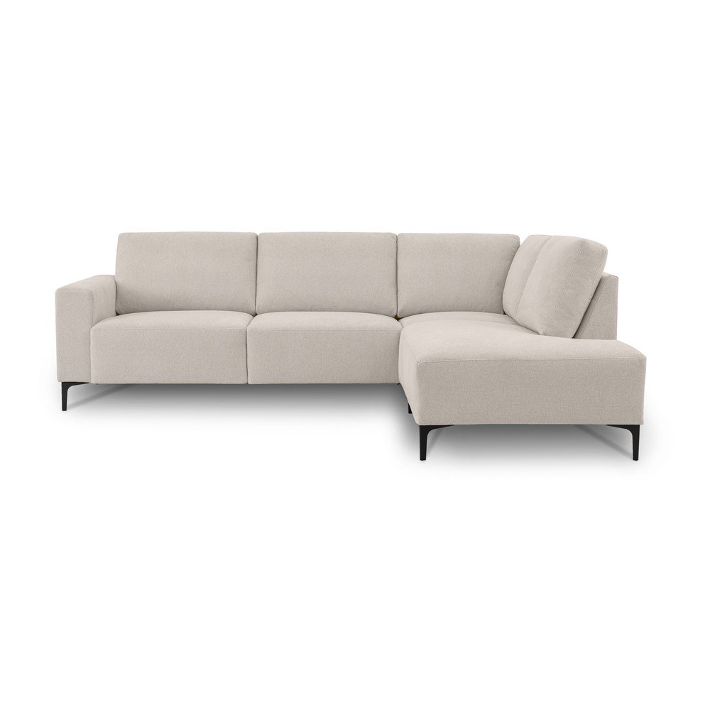 Bézs zsenília sarokkanapé (jobb oldali-L alakú) Fabian – Scandic