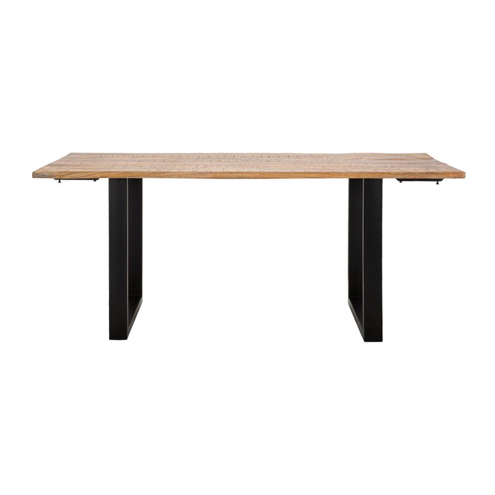 Bővíthető étkezőasztal mangófa asztallappal hosszabbító asztallappal 90x180 cm Edge – Mauro Ferretti