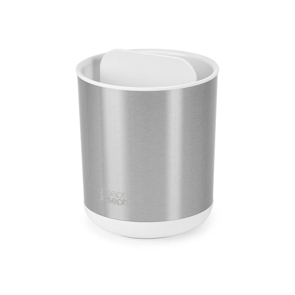 Ezüstszínű rozsdamentes acél fogkefetartó pohár Duo Steel – Joseph Joseph