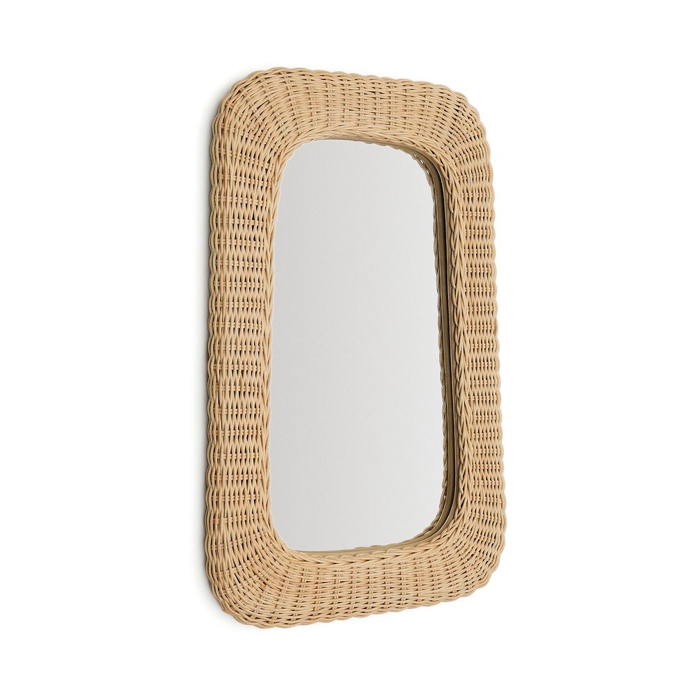 Fali tükör rattan kerettel 38x59 cm Zilna – Kave Home