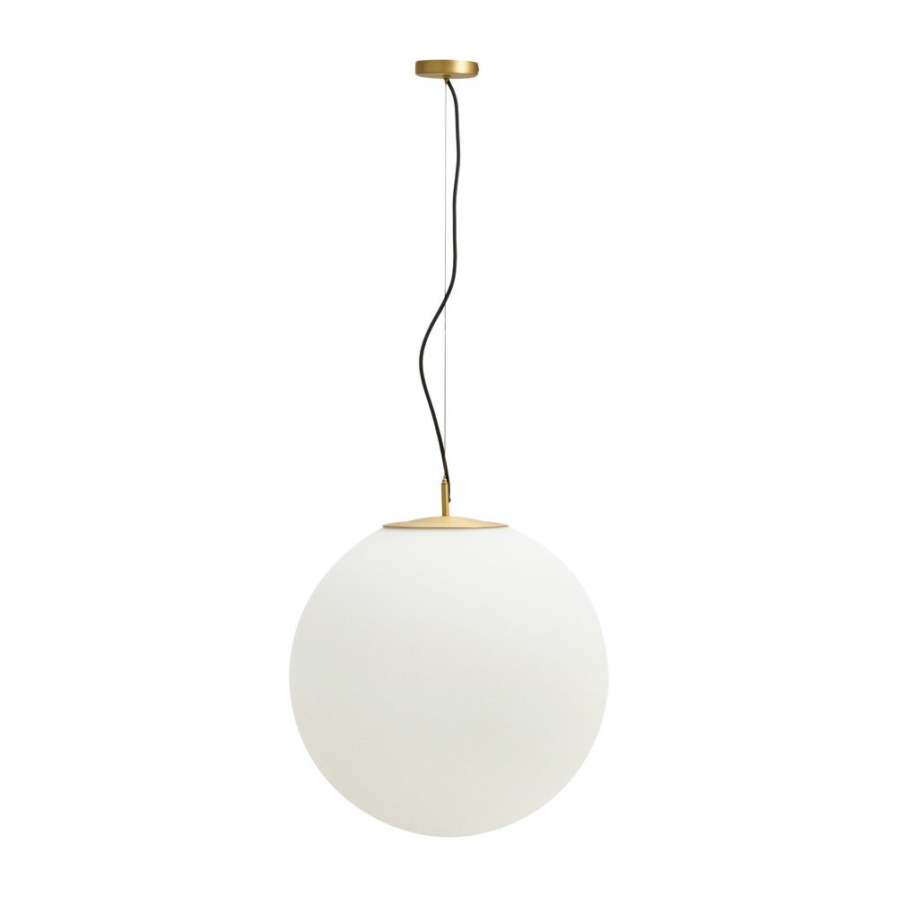 Fehér-aranyszínű függőlámpa üveg búrával ø 10 cm Brisia – Kave Home