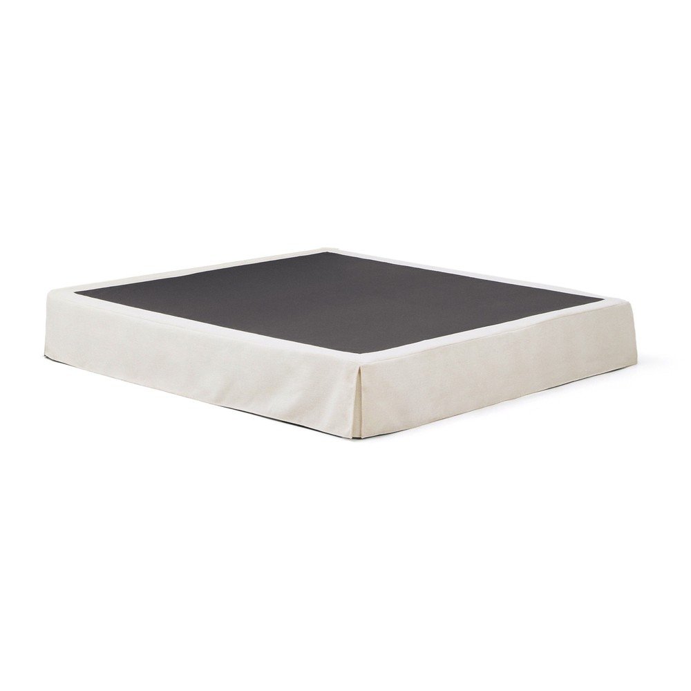 Fehér kárpitozott franciaágy ágytámla nélkül 180x200 cm Jaira – Kave Home