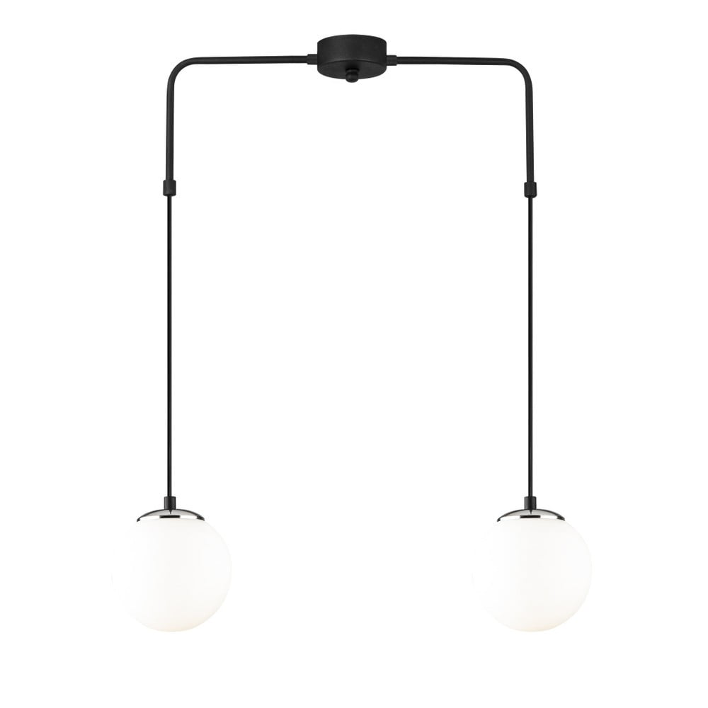 Fekete függőlámpa üveg búrával Venira – Opviq lights