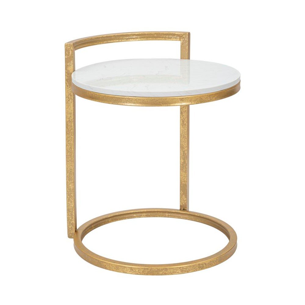 Kerek tárolóasztal márvány asztallappal ø 40