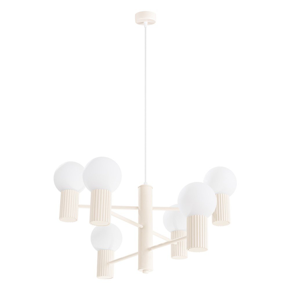 Krémszínű függőlámpa üveg búrával Orbital – Sollux