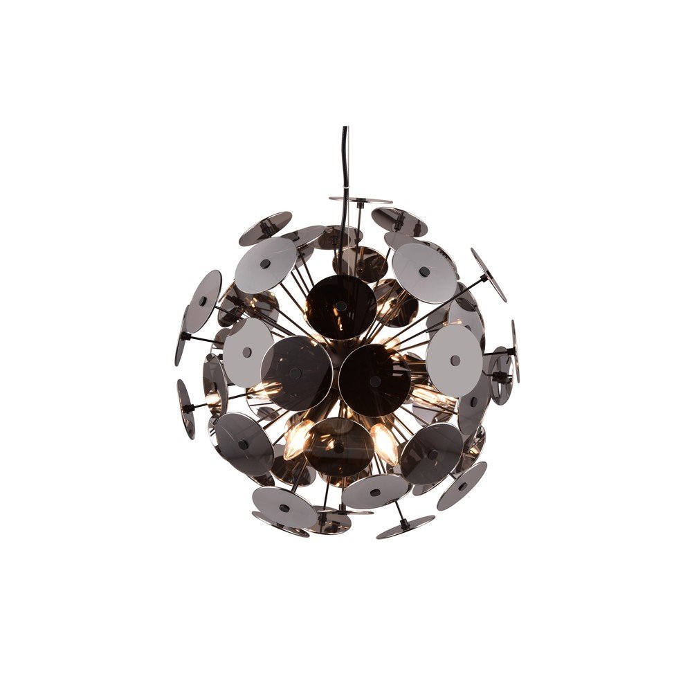 Matt fekete függőlámpa Discalgo – Trio