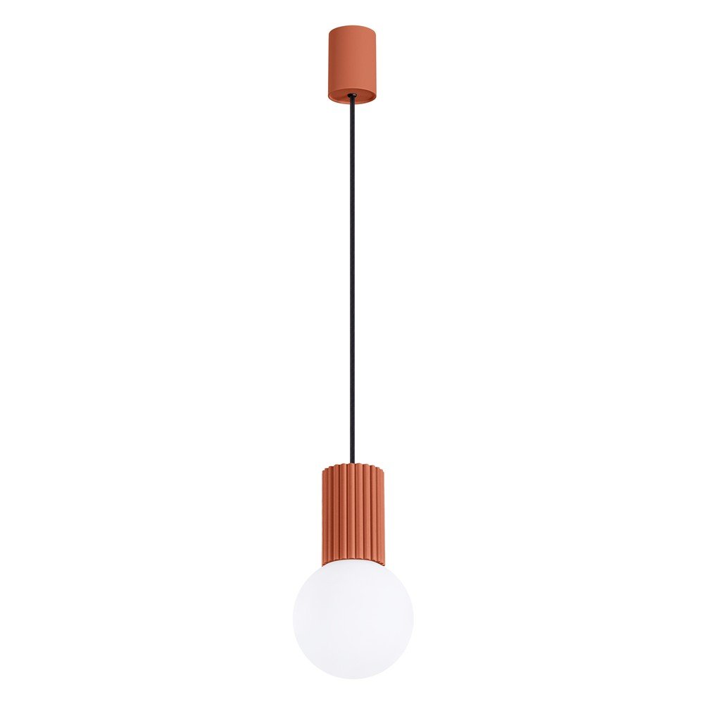 Narancssárga függőlámpa üveg búrával ø 12 cm Orbital – Sollux