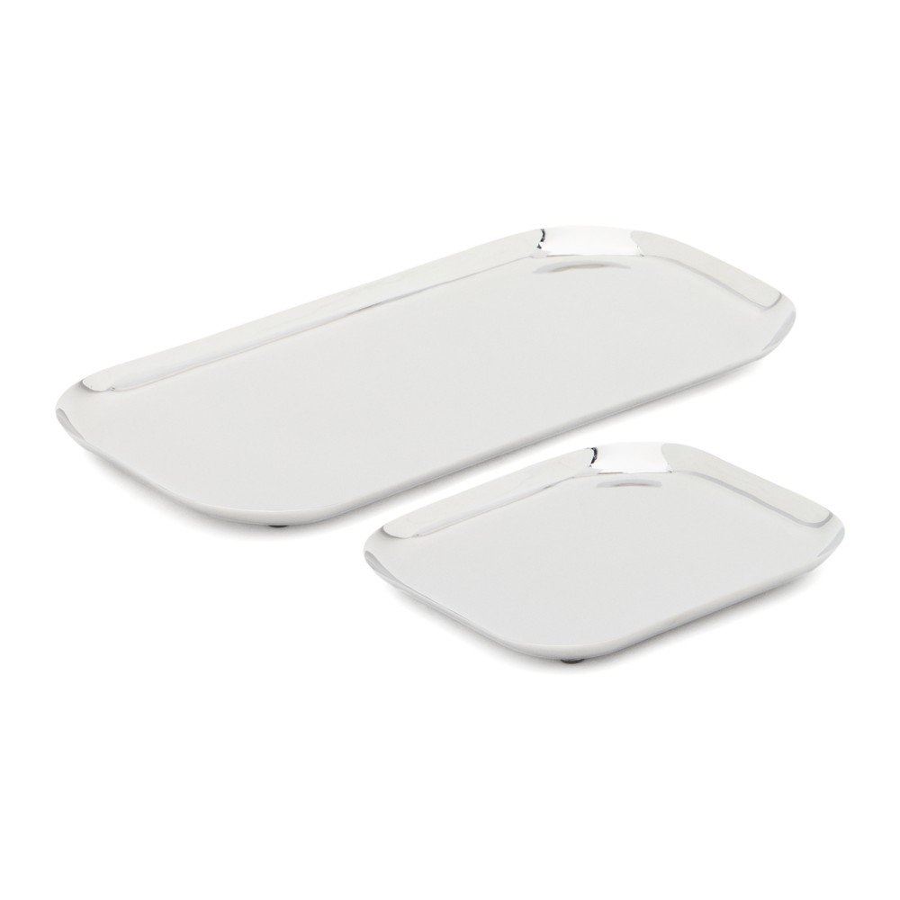 Rozsdamentes acél szervírozó tálca szett 2 db-os 15x29 cm Nirela – Kave Home