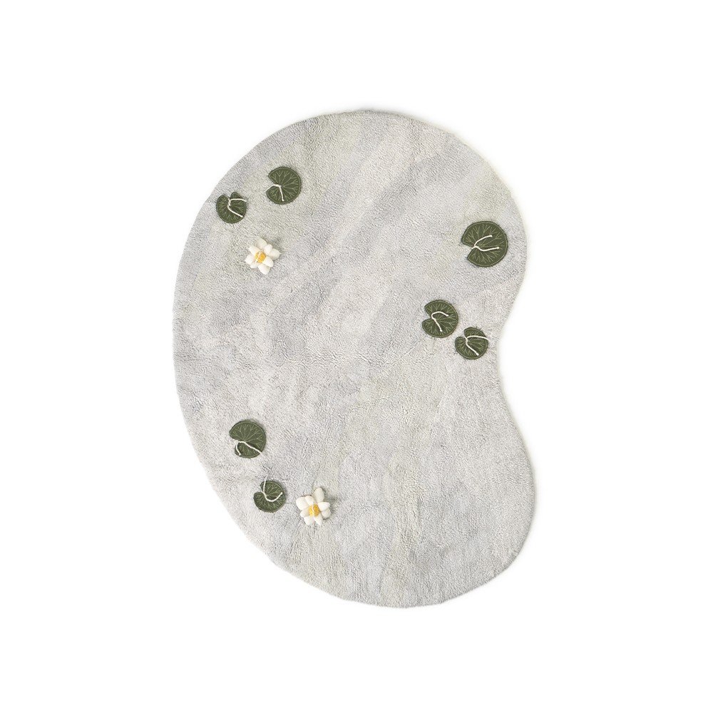 Világosszürke pamut gyerek játszószőnyeg 130x170 cm Swan Lake – Lorena Canals