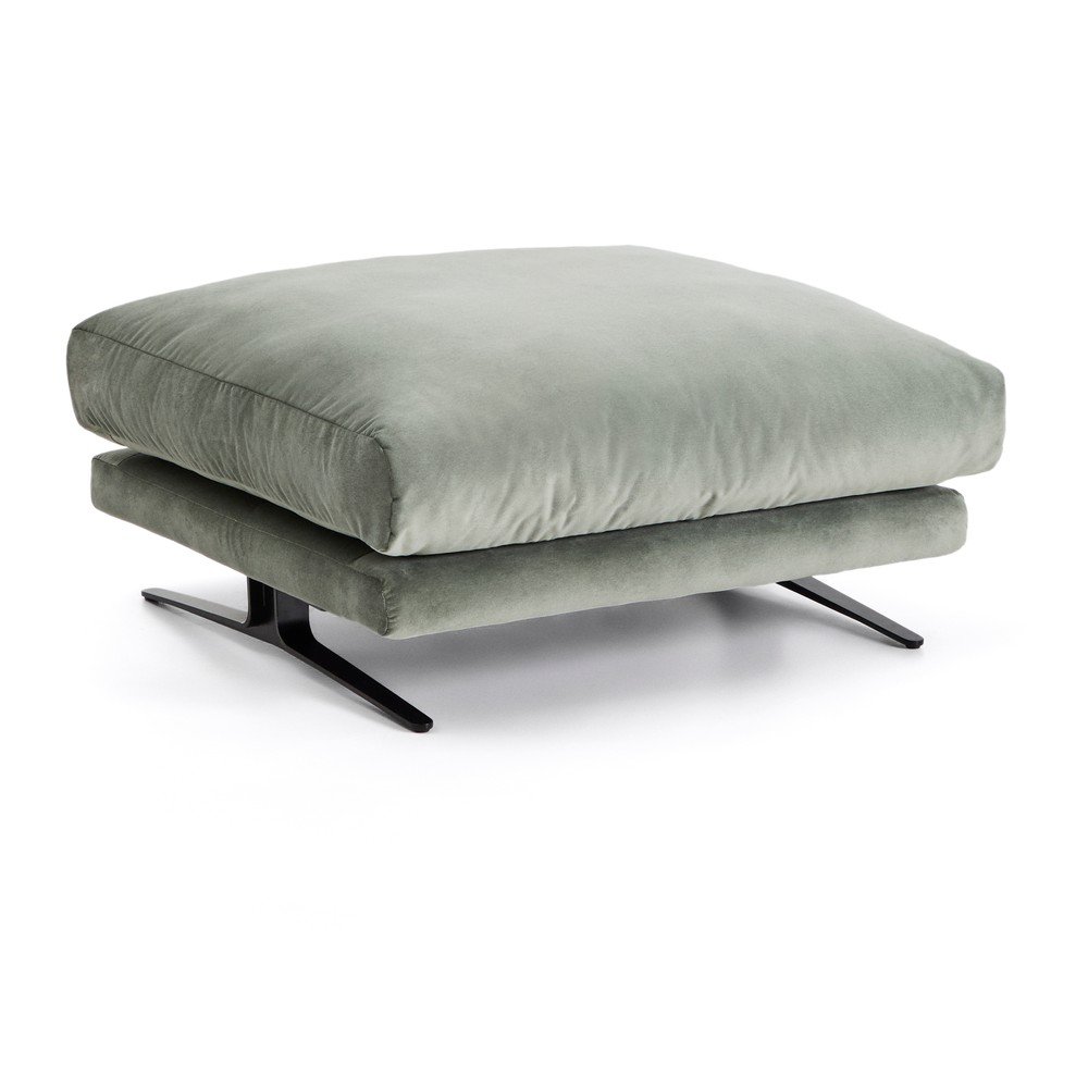 Zöld bársony lábtartó Veliro – Kave Home