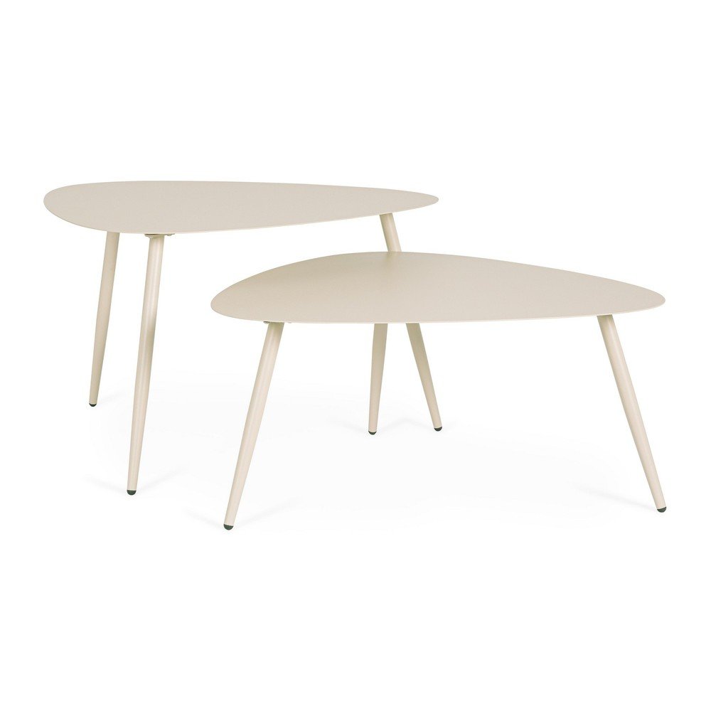 Acél kerti dohányzóasztal szett 2 db-os 73