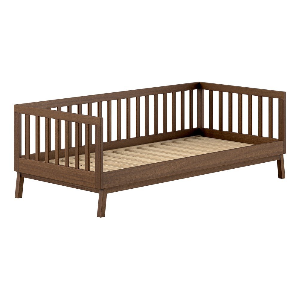 Barna borovi fenyő gyerekágy ágyráccsal 90x200 cm Sezane – Vipack