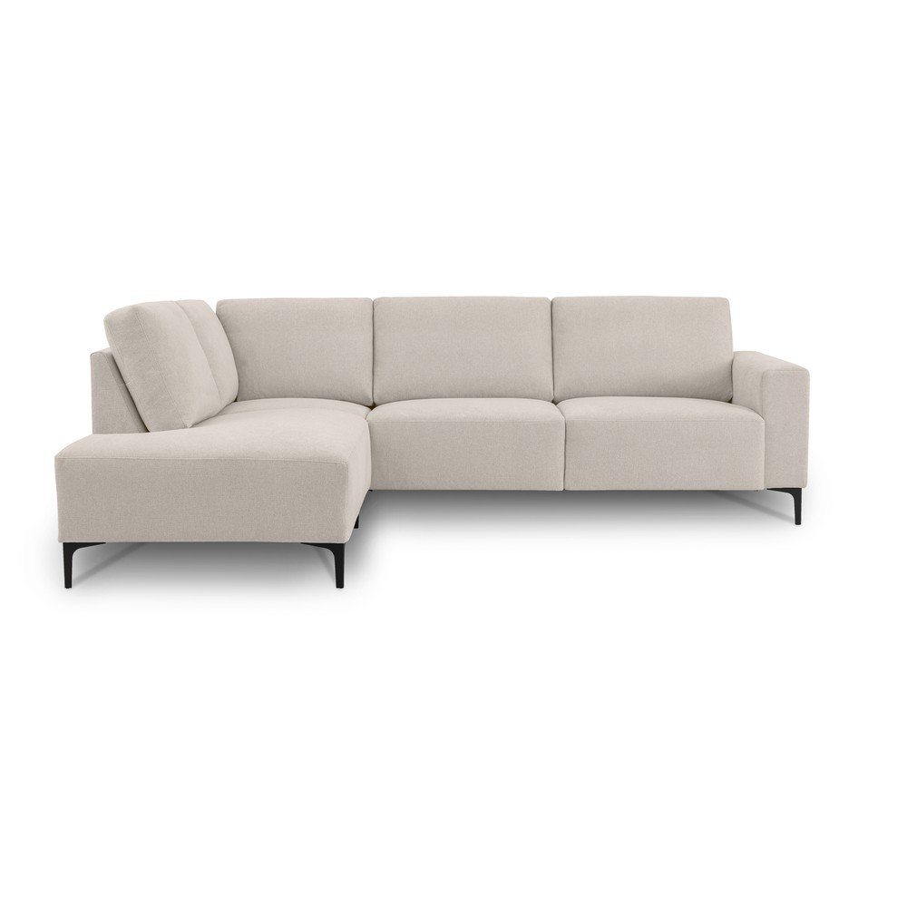 Bézs zsenília sarokkanapé (bal oldali-L alakú) Fabian – Scandic