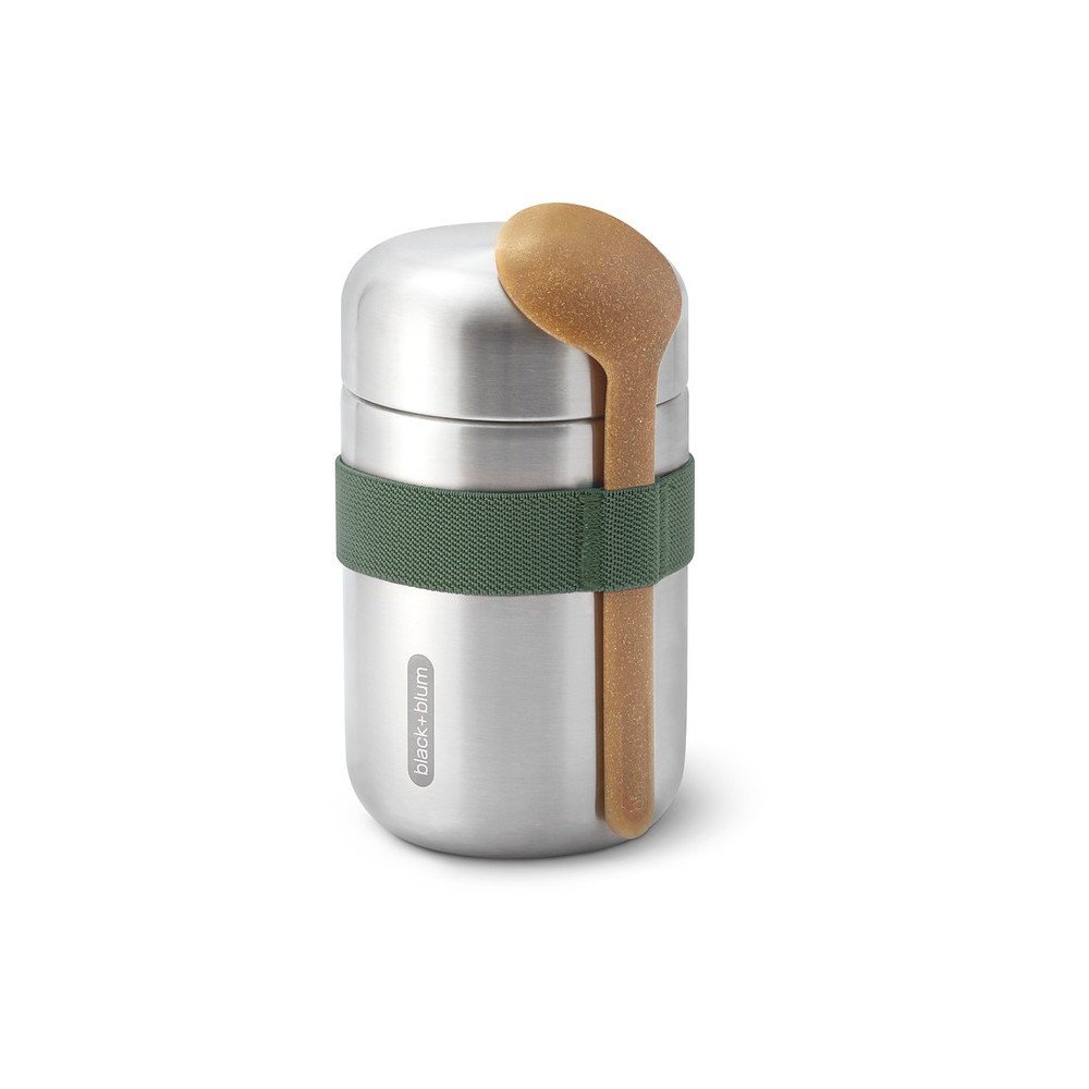 Ezüstszínű rozsdamentes acél ételtartó termosz 400 ml – Black + Blum