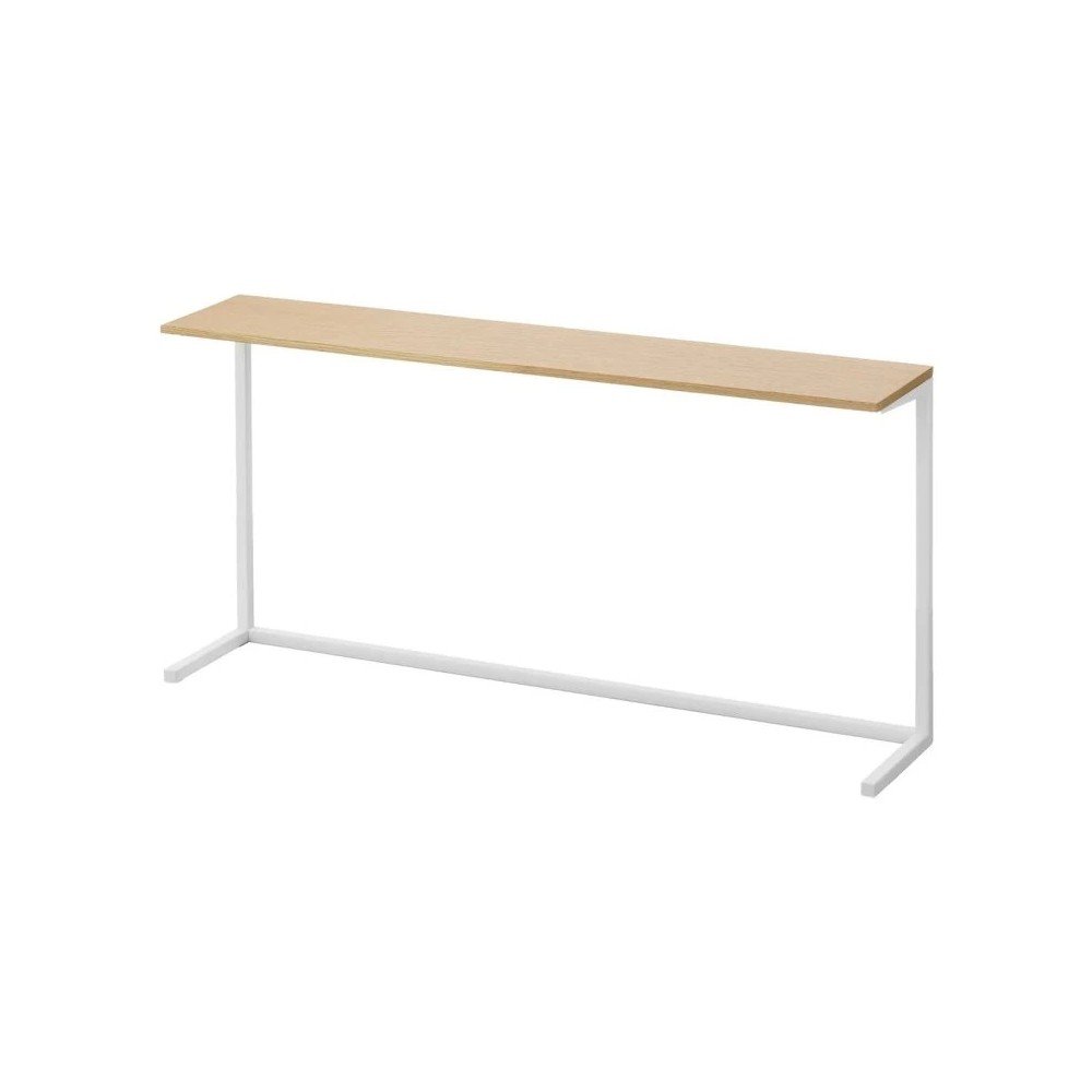 Fehér-natúr színű fa kiegészítő polc 28