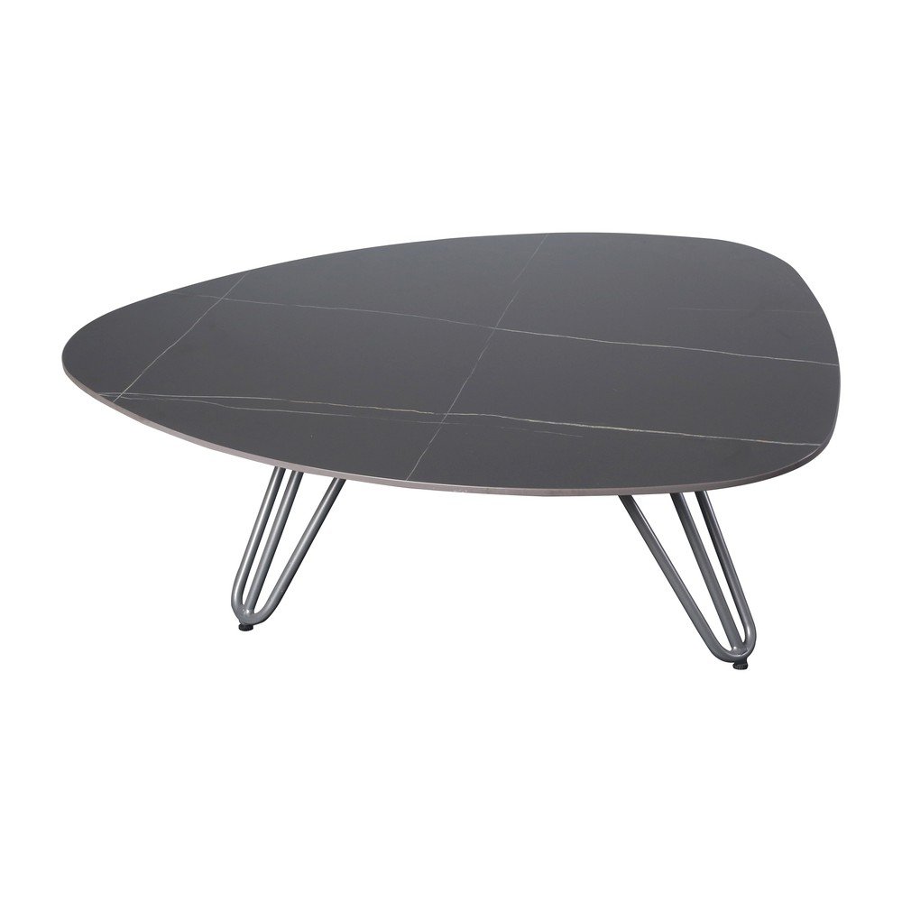 Kerti dohányzóasztal kő asztallappal 88x110 cm Alina – Garden Pleasure