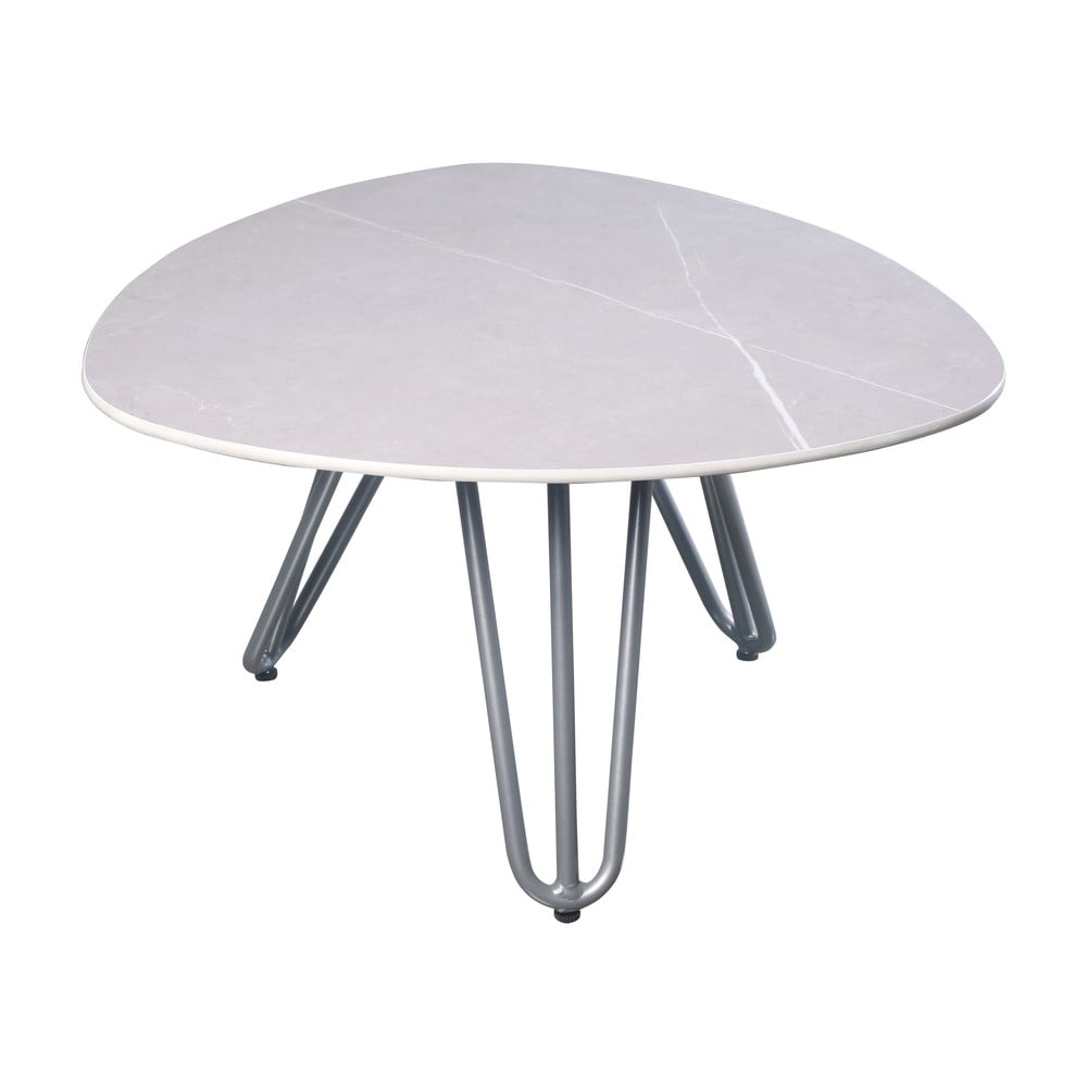 Kerti tárolóasztal kő asztallappal 68x67