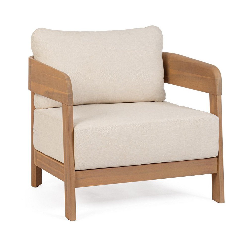 Natúr színű tömörfa kerti fotel Pablo – Bizzotto