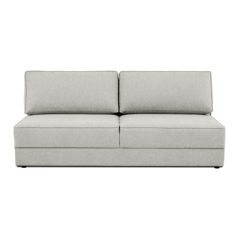 Világosszürke kinyitható-tárolóhelyes kanapé 202 cm Dora – Scandic