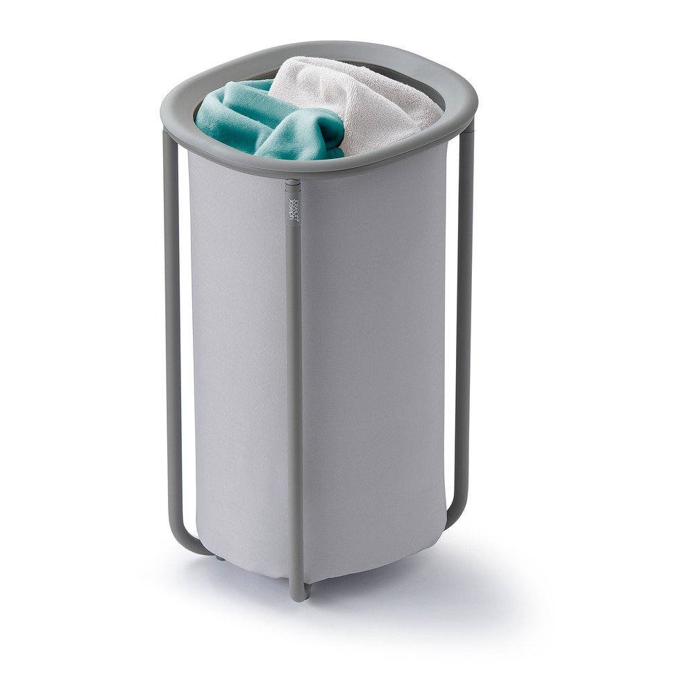 Világosszürke textil szennyeskosár 50 l Duo – Joseph Joseph