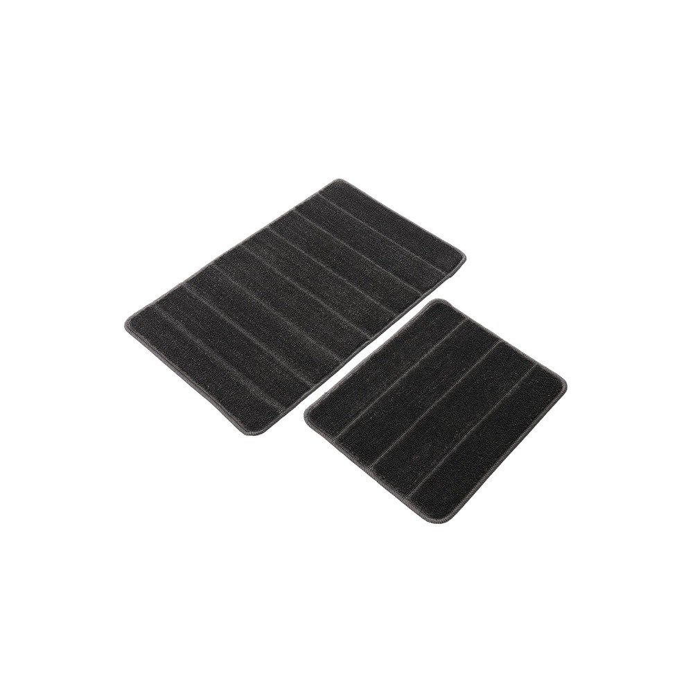 Antracitszürke fürdőszobai kilépő szett 2 db-os 50x80 cm Yeni Cizgli – Foutastic