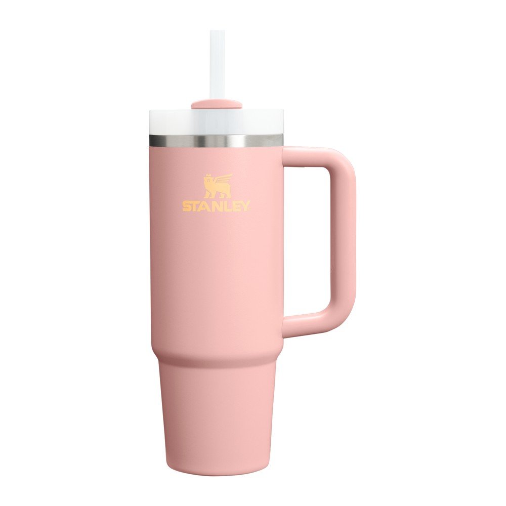 Barackszínű rozsdamentes acél termosz szívószállal 890 ml Quencher H2.O FlowState™ Tumbler Peach Rose – Stanley