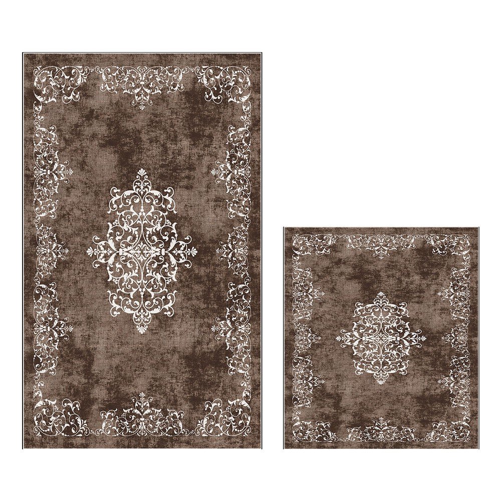 Barna fürdőszobai kilépő szett 2 db-os 60x100 cm – Foutastic