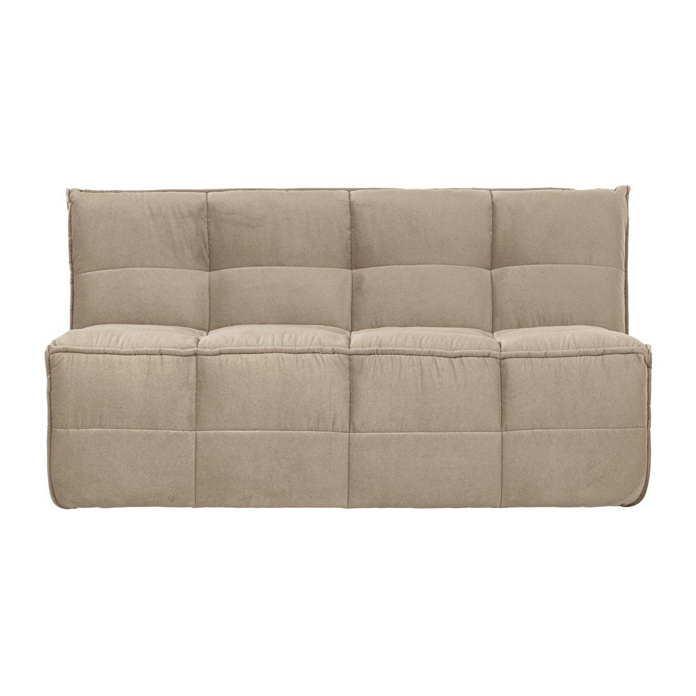 Bézs bársony párnázott pad Cluster – vtwonen