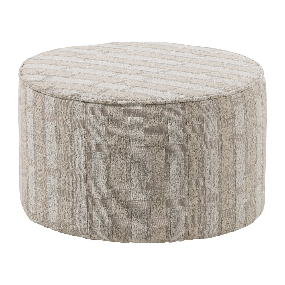 Bézs zsenília puff Sarli – WOOOD