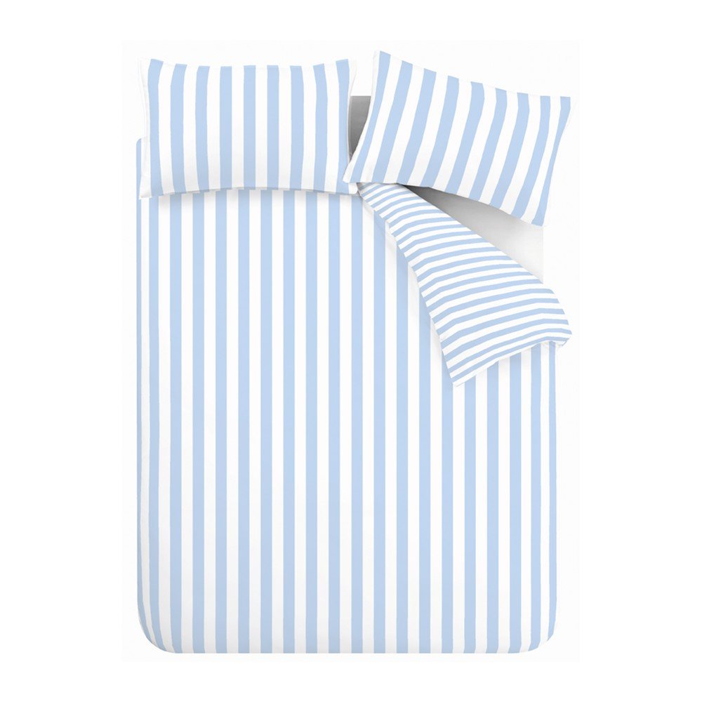Fehér-kék egyszemélyes ágyneműhuzat 135x200 cm Stripe Tease – Sassy B