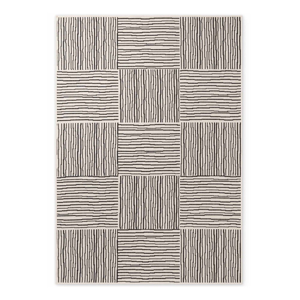 Fekete-krémszínű kültéri-beltéri szőnyeg 120x170 cm Haringey Nightingale – Ted Baker