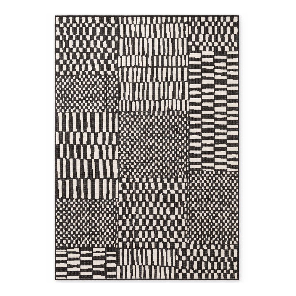 Fekete-krémszínű kültéri-beltéri szőnyeg 160x230 cm Haringey Barkham – Ted Baker