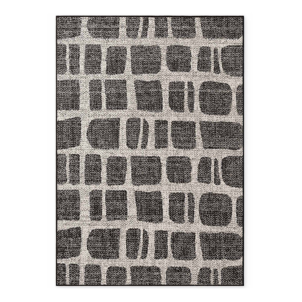 Fekete-krémszínű kültéri-beltéri szőnyeg 160x230 cm Haringey Ruskin – Ted Baker