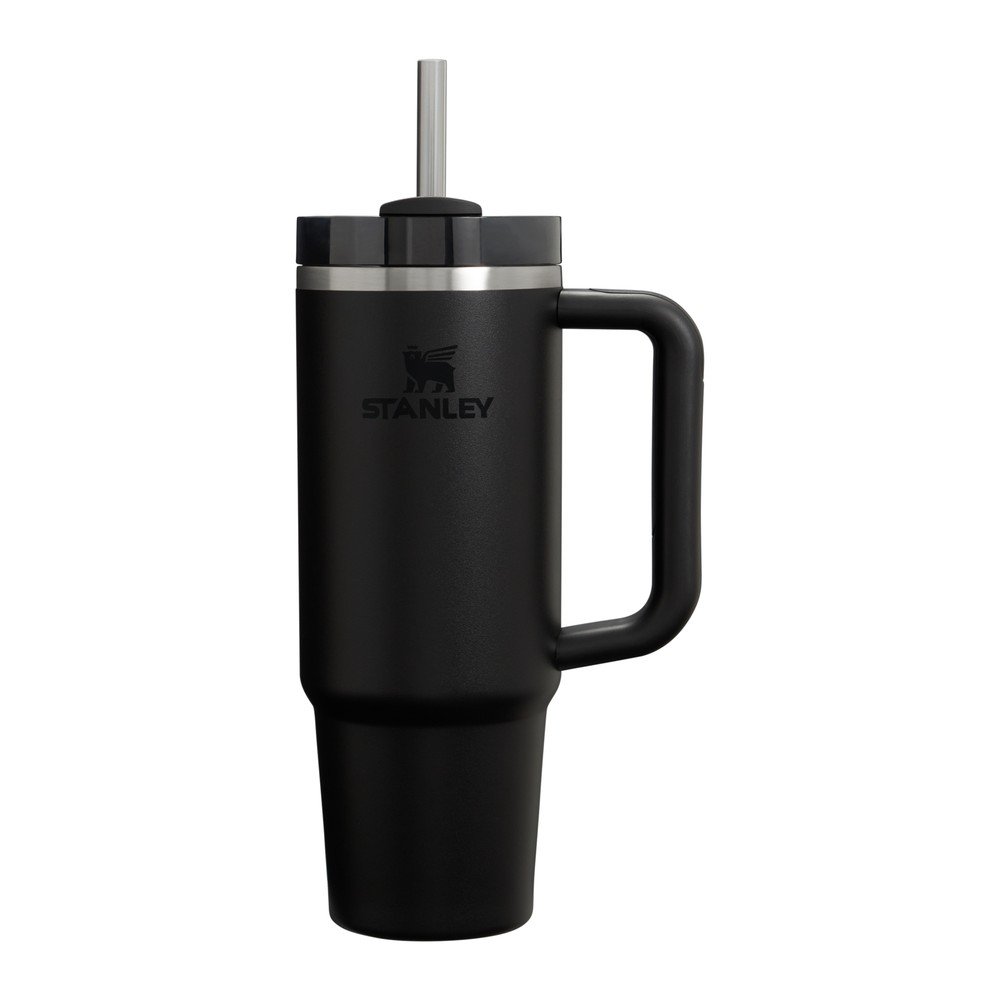 Fekete rozsdamentes acél termosz szívószállal 890 ml Quencher H2.O FlowState™ Tumbler Black 2.0 – Stanley