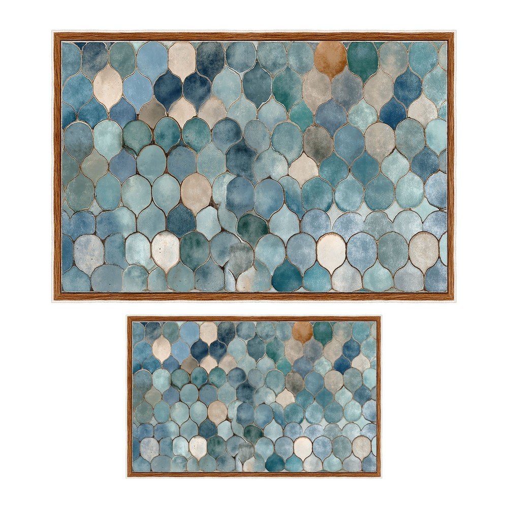 Kék fürdőszobai kilépő szett 2 db-os 60x100 cm – Foutastic