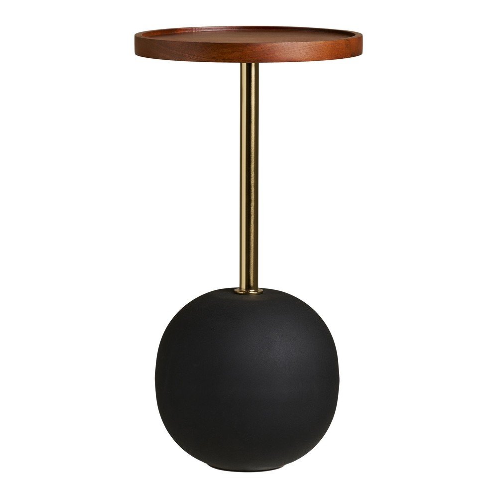 Kerek tárolóasztal mangófa asztallappal ø 30 cm Sirone – House Nordic