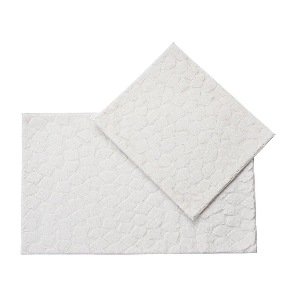 Krémszínű fürdőszobai kilépő szett 2 db-os 60x100 cm Rabbit – Foutastic