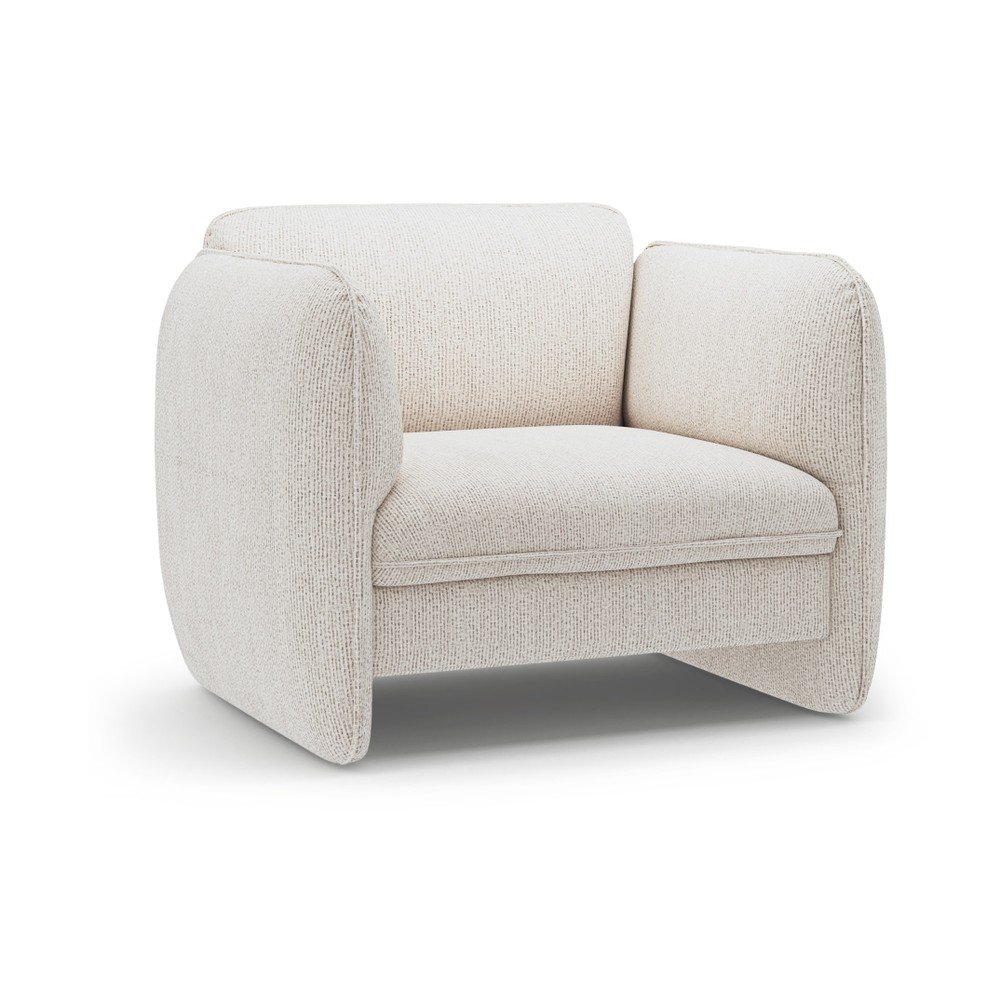 Krémszínű zsenília fotel Georgia – Micadoni