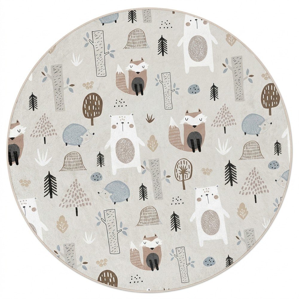 Mosható gyerek szőnyeg ø150 cm Forest Friends – Mila Home