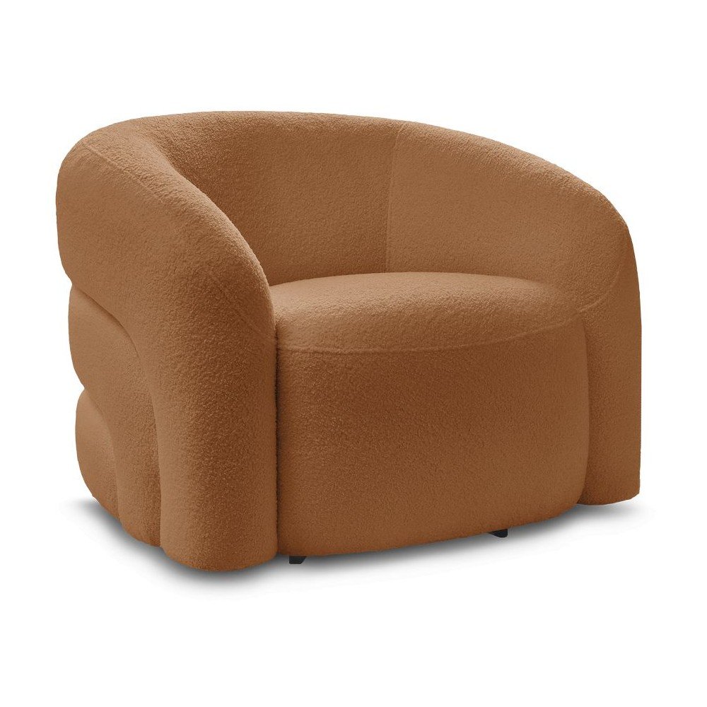 Narancssárga forgó buklé fotel Elina – Bobochic Paris