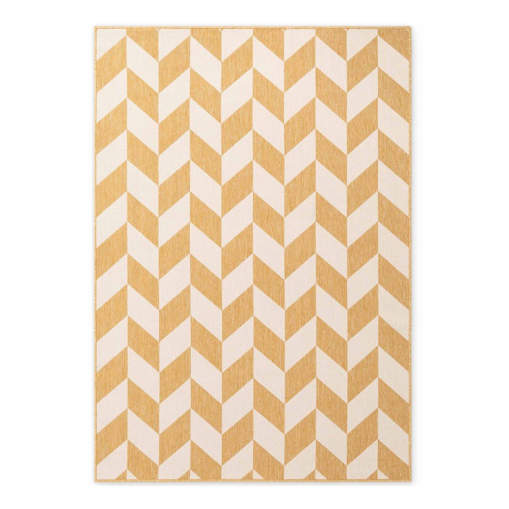 Okkersárga-krémszínű kültéri-beltéri szőnyeg 160x230 cm Haringey Terrick – Ted Baker