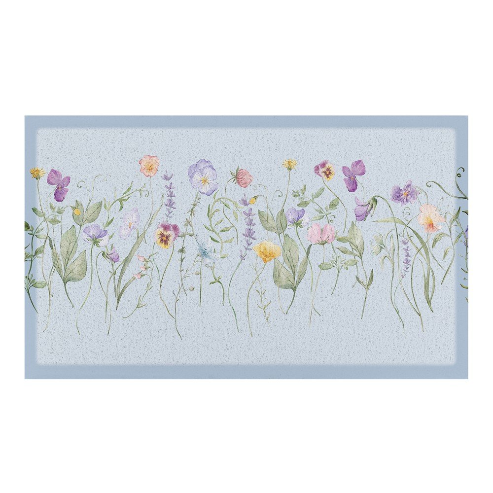 PVC lábtörlő 40x70 cm Blue Wild Flowers – Artsy Doormats