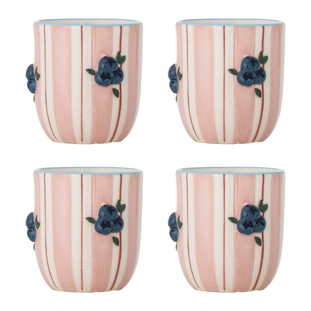 Rózsaszín kerámia bögre szett 4 db-os cappucinóhoz 235 ml Carry – Bloomingville