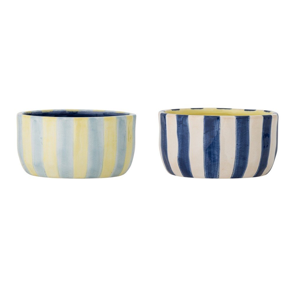 Sárga-kék kerámia tálka szett 4 db-os 300 ml Phoenix – Bloomingville