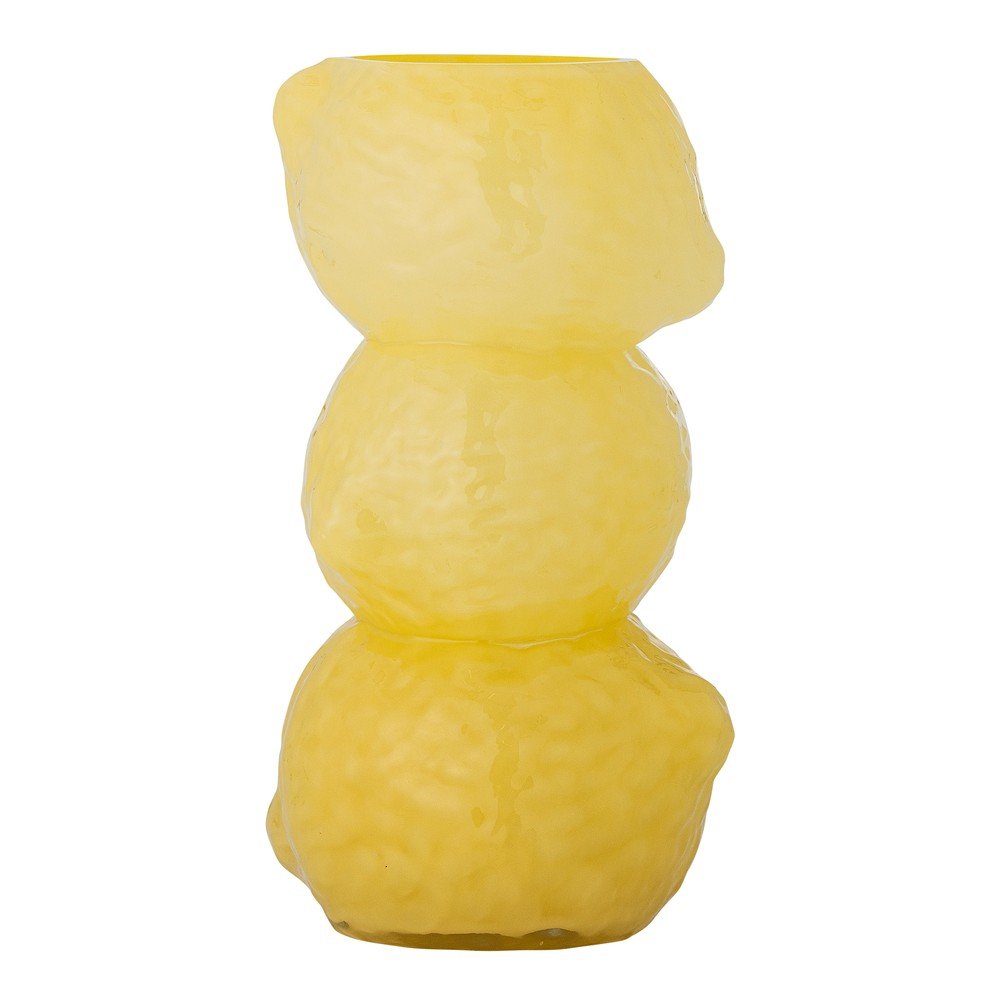 Sárga üveg váza (magasság 27 cm) Limone – Bloomingville