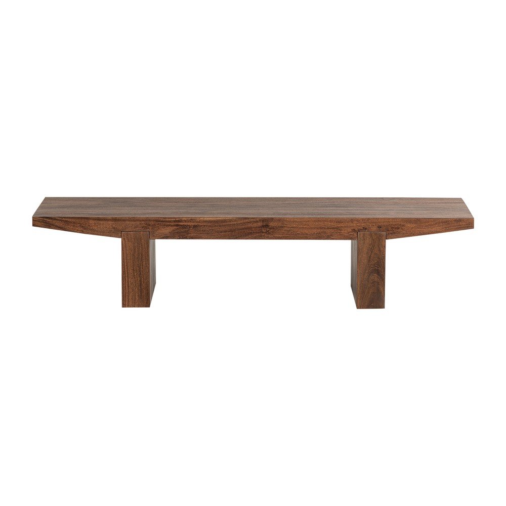 Sötét natúr színű akácfa dohányzóasztal 48x152 cm Eron – WOOOD