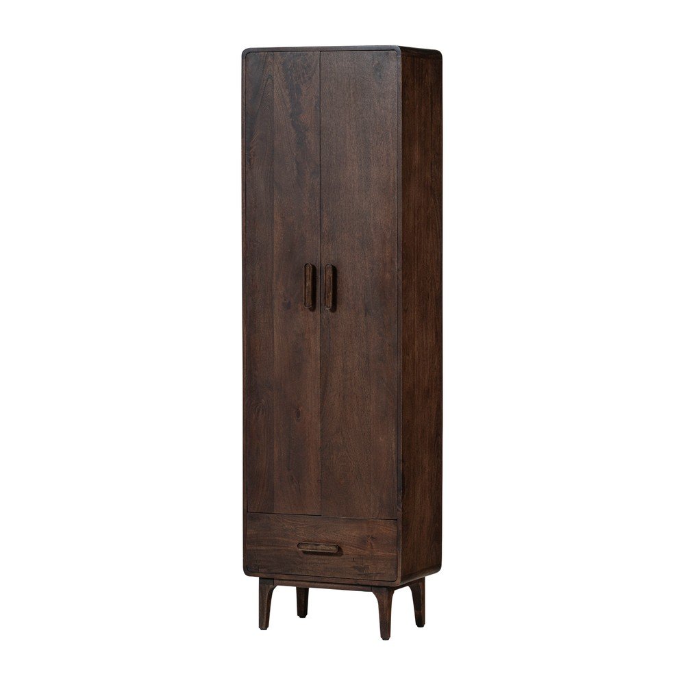 Sötét natúr színű mangófa szekrény 60x200x35 cm Liya – WOOOD