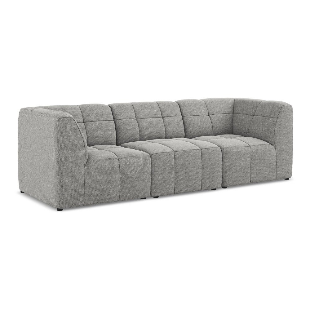 Szürke buklé kanapé 255 cm Aloha – Makamii